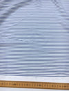 Blue and White Nautical Stripe VISCOSE Fabric by The Yard - buklefabrics