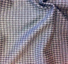 WOOL houndstooth fabric stretch black grey check jacket length 1.9 Yard - buklefabrics