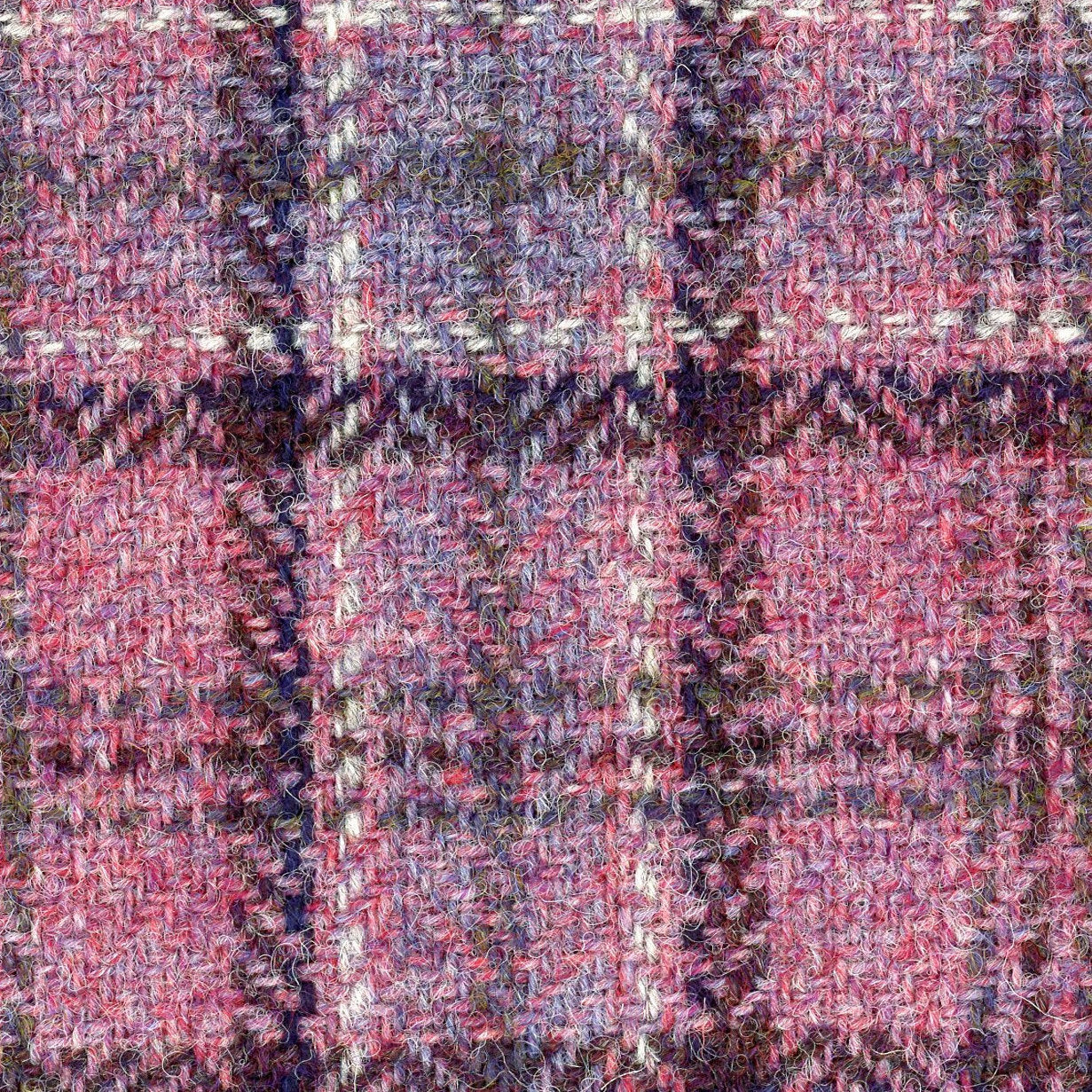 Tartan Plaid Check WOOL TWEED Fabric Lavender Lilac 1.6 Yard - buklefabrics