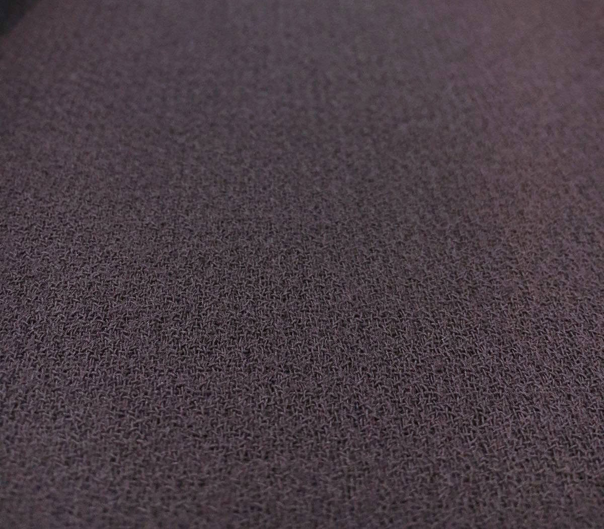 100% Wool DOUBLE crepe fabric plum purple suit dress material - buklefabrics