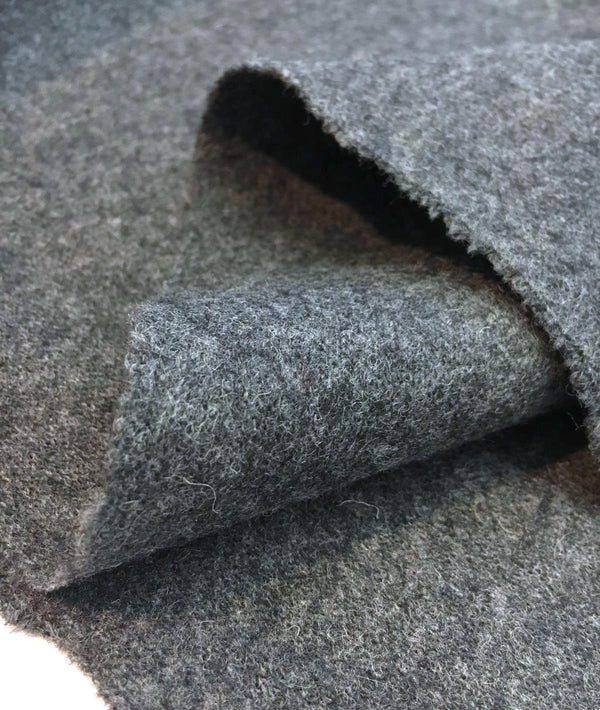 Coat Wool Fabric Grey Melton Material Italian Quality Winter Cloth - buklefabrics