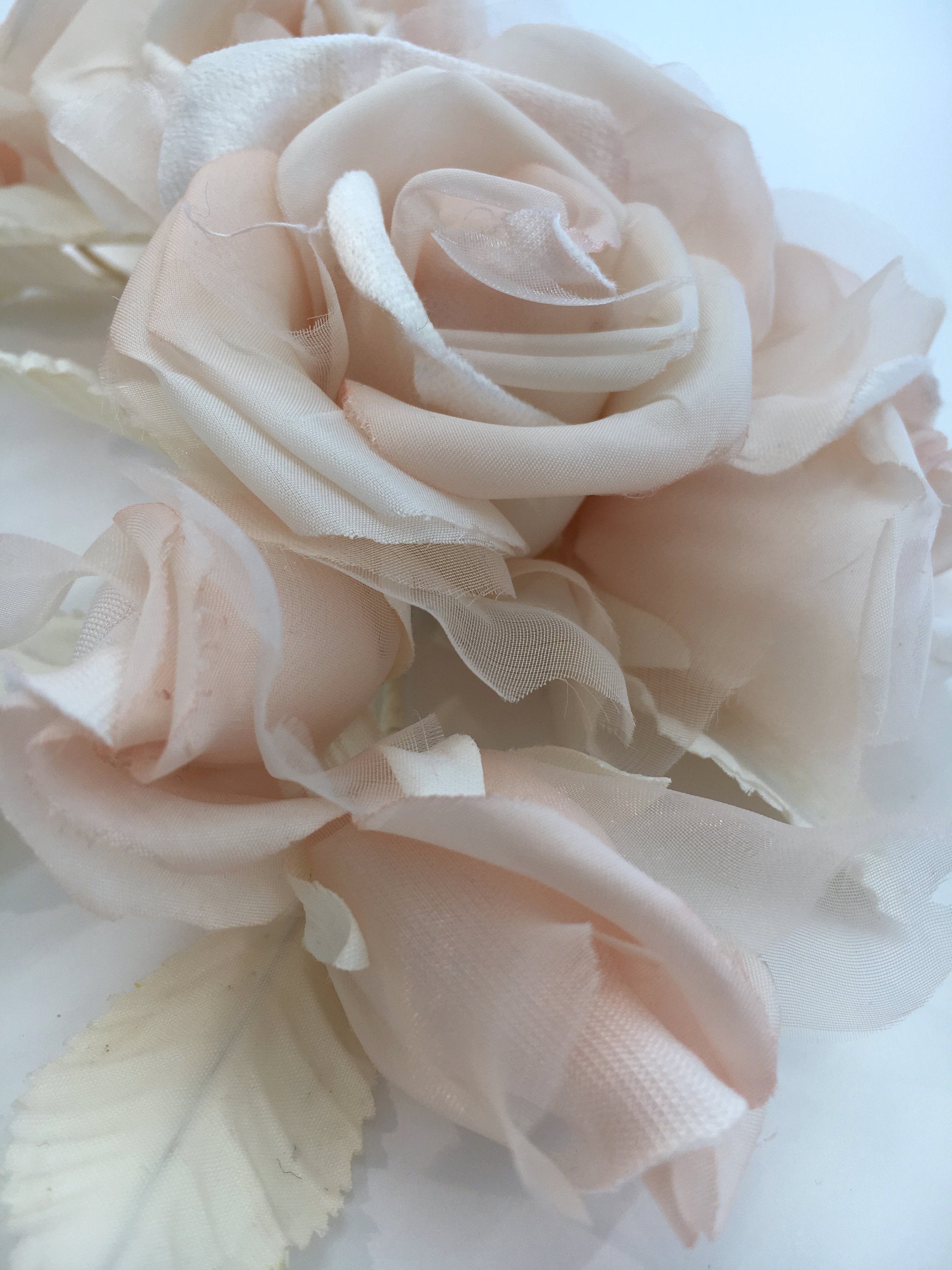 Silk Rose Flower Wedding Dress Corsage Hair Pin Millinery Headpiece - buklefabrics