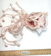 Hair SILK flower sash bridal wedding dress accessory dusty pink millinery brooch - buklefabrics