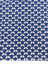 Cotton Spandex Fabric blue white geometric Bee printed STRETCH - buklefabrics