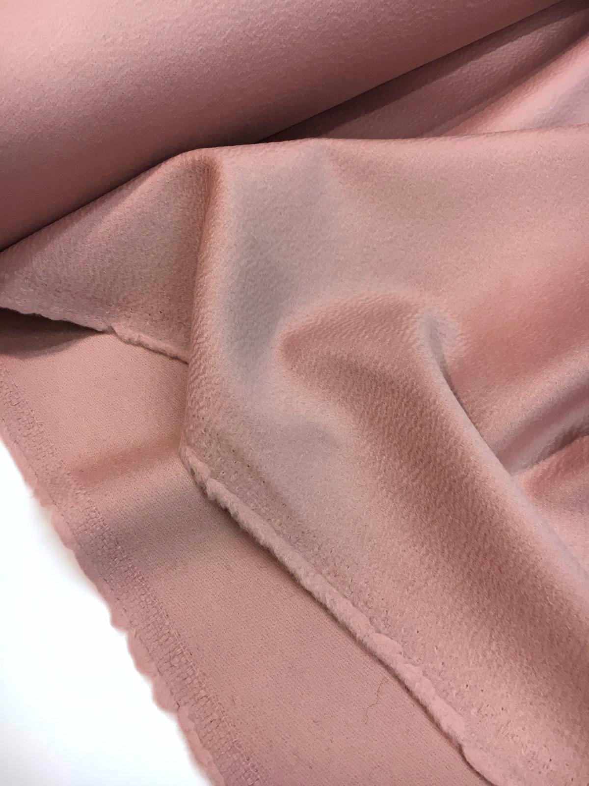 CASHMERE Wool fabric dusty rose pure wool winter coat material - buklefabrics