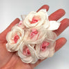 Pink Silk Rose Flower Bridal Wedding Dress Brooch Accessory - buklefabrics