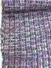 Boucle Tweed Fabric Lilac Gray Purple Multicolor - buklefabrics