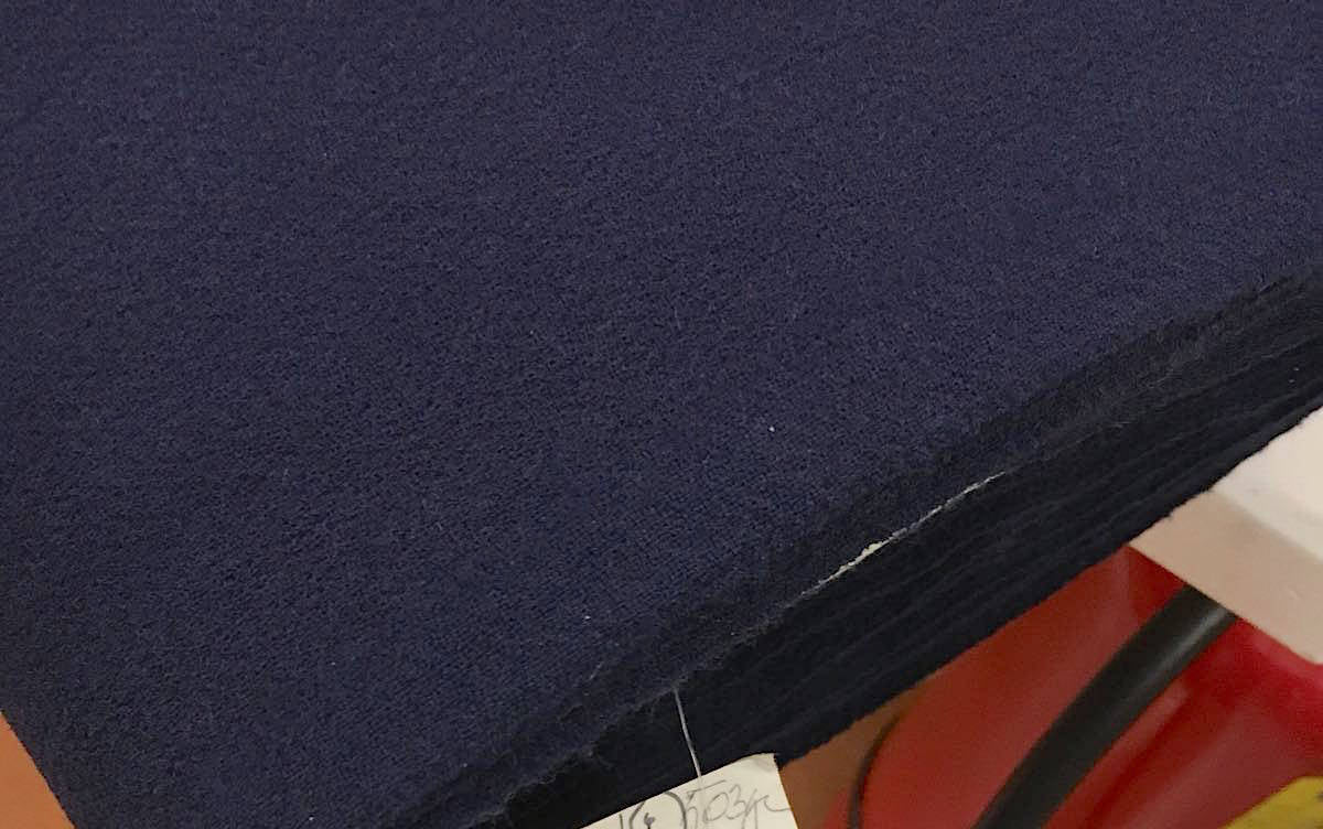 WOOL Double crepe sewing fabric navy blue stretch - buklefabrics