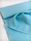 100% IRISH Linen Fabric Turquoise Blue Flax Dress Shirt Material - buklefabrics