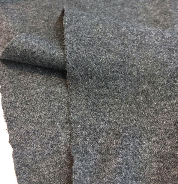 Coat Wool Fabric Grey Melton Material Italian Quality Winter Cloth - buklefabrics