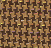 Boucle Fabric Silk- Cotton Tweed in Brown Beige Houndstooth 1.6yd - buklefabrics