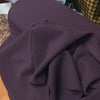 100% WOOL double crepe fabric suit coat dress material plum purple - buklefabrics