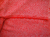 100% Wool Red Boucle Tweed Fabric Jacket Length REMNANT 1.37 Yard - buklefabrics