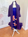 Purple boucle tweed 100% wool fabric coat jacket dress - buklefabrics