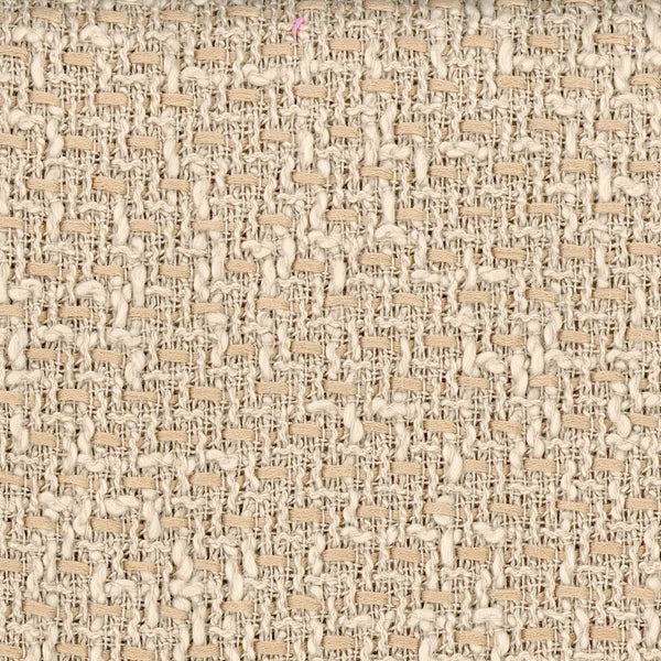 Boucle tweed fabric 100% cotton beige textured jacket material by 1.6 Yard - buklefabrics