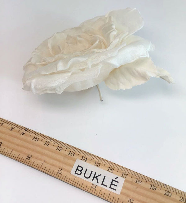 Bridal Wedding Dress SILK Flower Accessory Millinery Hair Pins Brooch Sash - buklefabrics