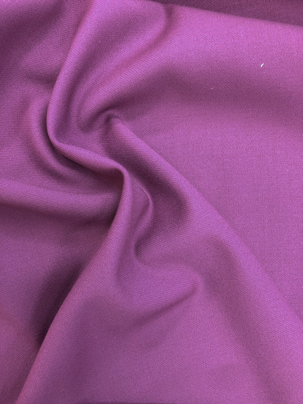 Plum Pink 100% Virgin Wool Fabric Italian Premium Material - buklefabrics