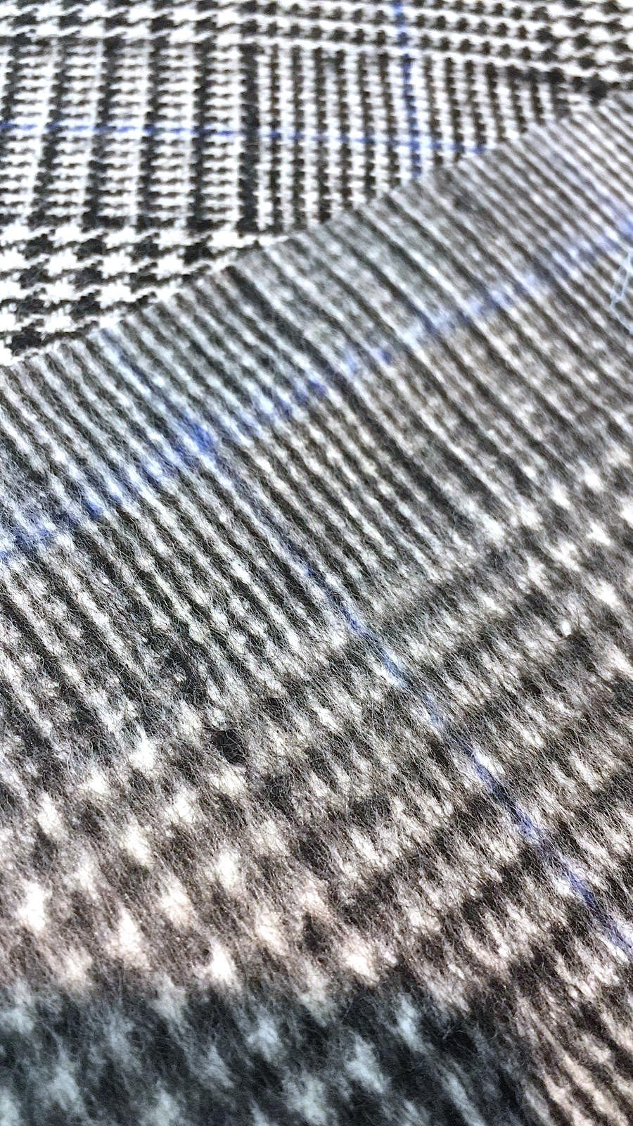 Winter Coat Wool Fabric STRETCH Plaid Check Prince of Wales Houndstooth - buklefabrics