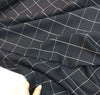 Check Fabric Black WOOL White Windowpane Suit Dress Material - buklefabrics