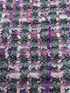 Boucle Fabric Lilac Grey Purple Multicolor Tweed 1.6 yd - buklefabrics