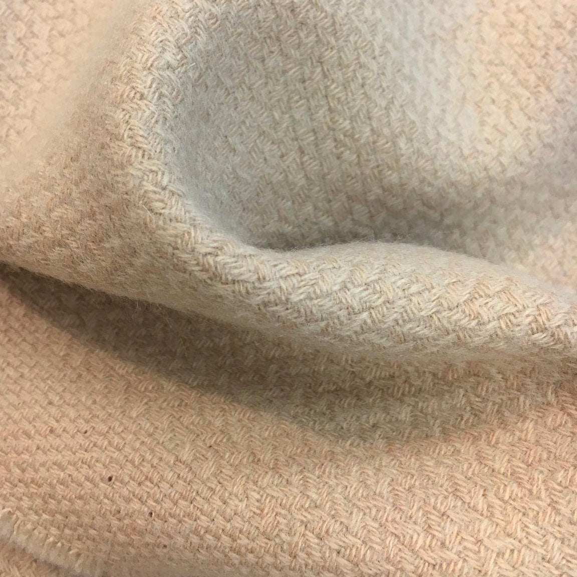 Beige Boucle Wool Fabric by UNGARO Textured Overcoat Tweed - buklefabrics