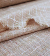 Boucle Tweed wool fabric in blush white check jacket length 1.5 yd - buklefabrics