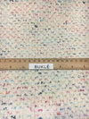 BOUCLE Tweed wool fabric white with multicolour yarn - buklefabrics