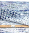 Boucle tweed fabric blue and white striped cotton suit material - buklefabrics