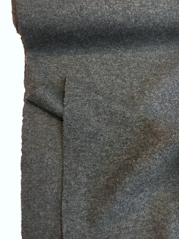 Coat Wool Fabric Grey Melton Material Italian Quality Winter Cloth - buklefabrics