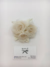 SILK Hair flower white bridal wedding dress accessory millinery brooch - buklefabrics