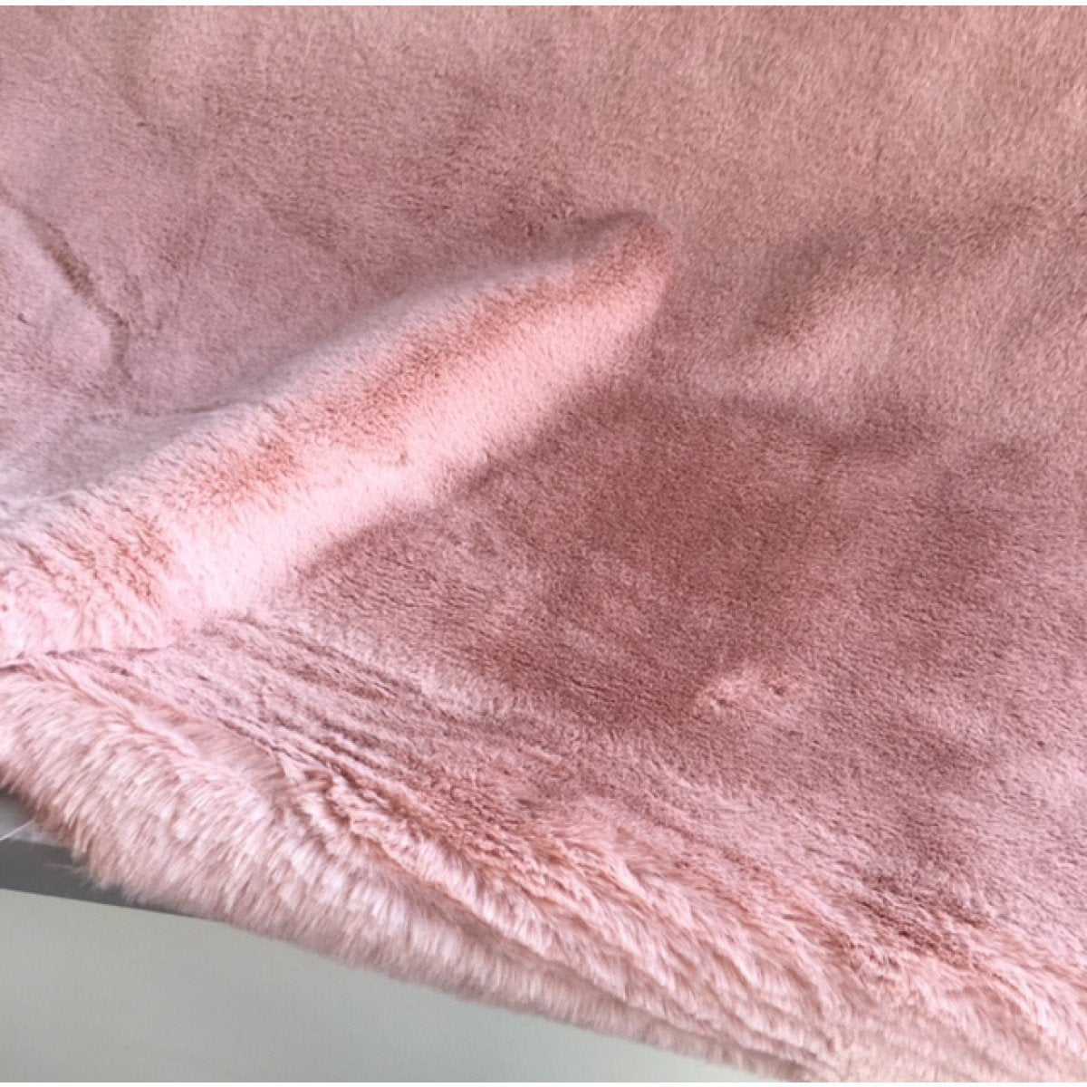 Luxury Faux Fur Fabric Dusty Rose Premium Quality Material - buklefabrics