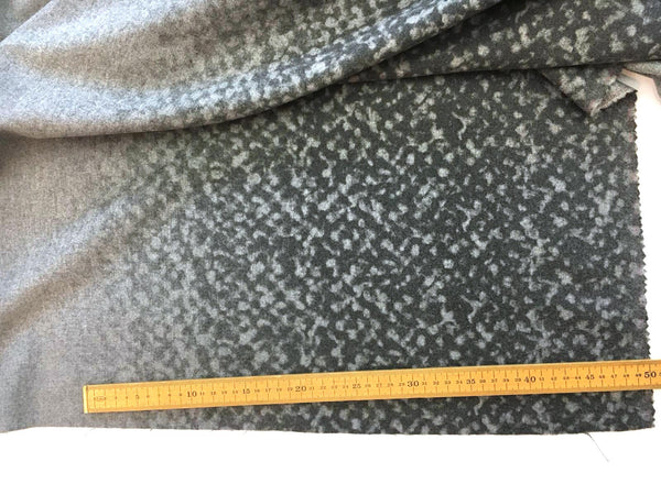 Cashmere Wool Coat Fabric Grey Gradient Soft Material for Winter - buklefabrics