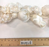 SILK flower sash bridal wedding dress accessory white millinery brooch - buklefabrics