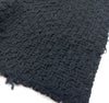 Black BOUCLE Tweed fabric 100% Wool jacket coat material - buklefabrics