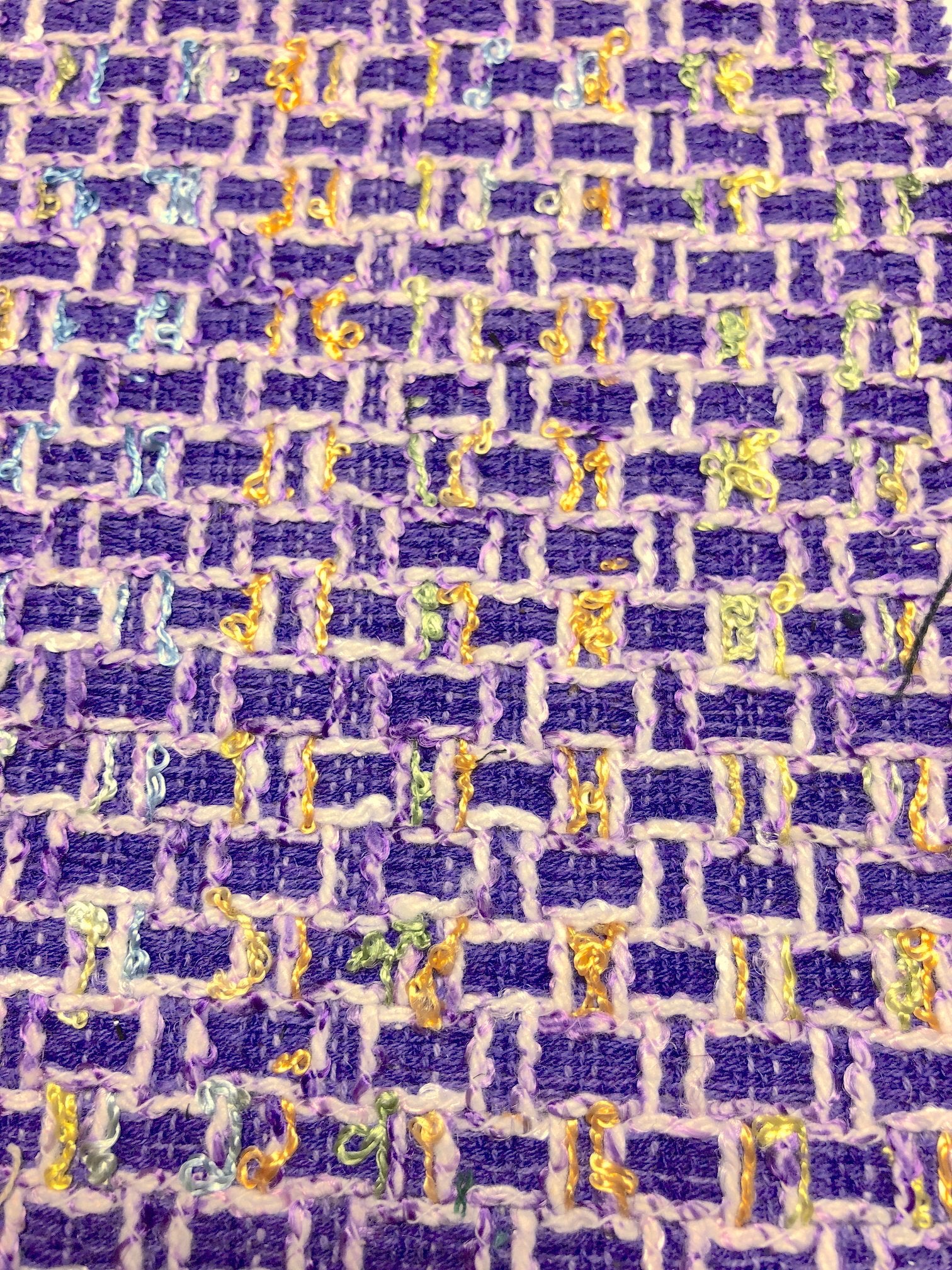 Boucle Fabric Lavender Purple Multicolor Tweed 1.6 yd - buklefabrics