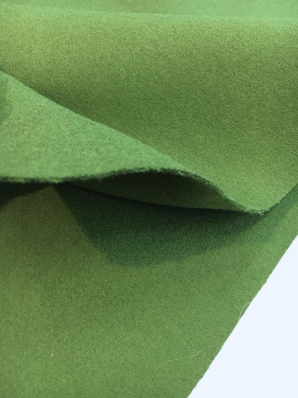 Moss Green CASHMERE Wool Fabric Heavy Winter Overcoat Material - buklefabrics