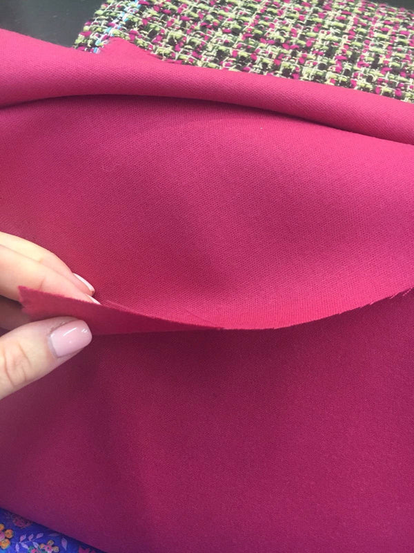 PINK WOOL Fabric Winter Coat Wool Melton Material - buklefabrics