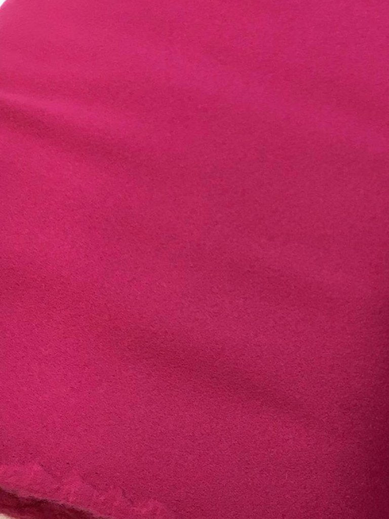 Fuchsia Pink CASHMERE Wool Fabric Heavy Winter Overcoat Material - buklefabrics