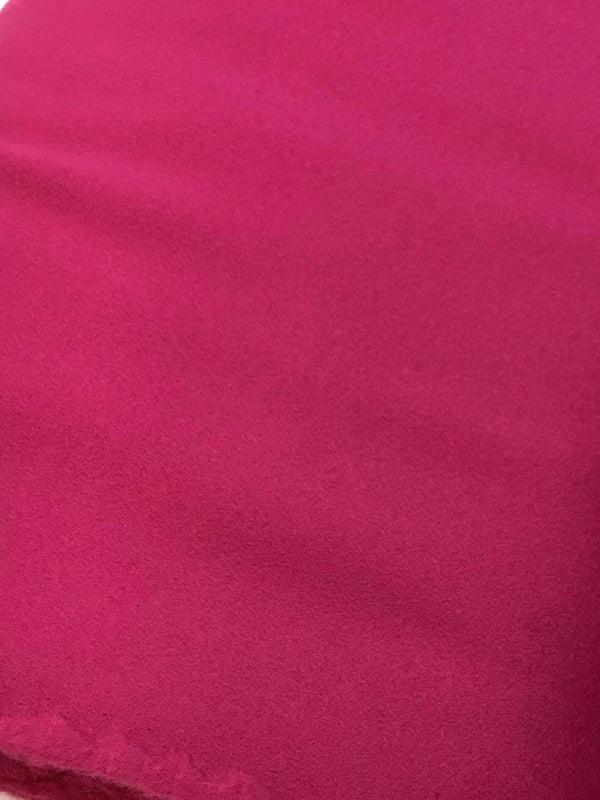 Fuchsia Pink CASHMERE Wool Fabric Heavy Winter Overcoat Material - buklefabrics