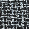 Elegant Black & White Boucle Tweed Fabric Silk and Lurex 1.6yd - buklefabrics