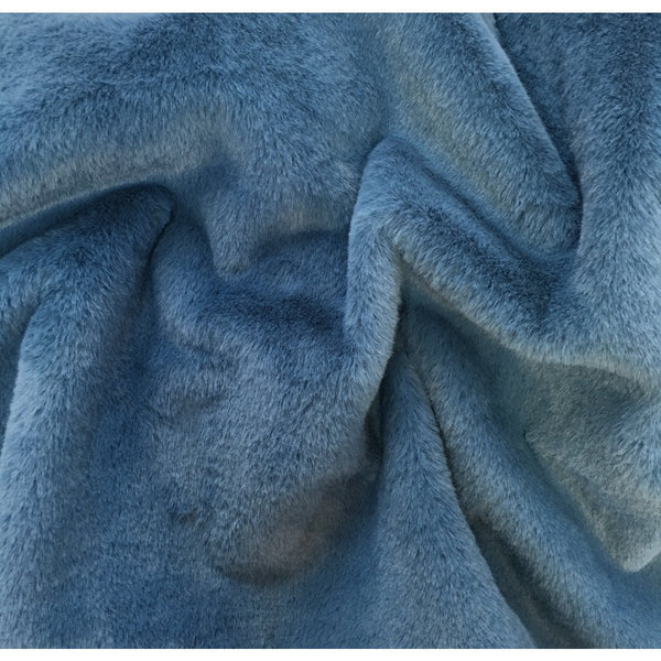 Luxury Faux Fur Fabric Light Blue Premium Quality Material - buklefabrics