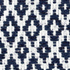 Boucle Tweed fabric textured cotton blue and white diamond pattern 1.6 yd - buklefabrics