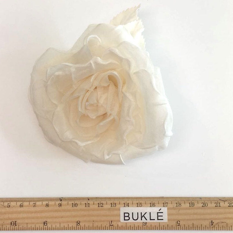 Bridal Wedding Dress SILK Flower Accessory Millinery Hair Pins Brooch Sash - buklefabrics