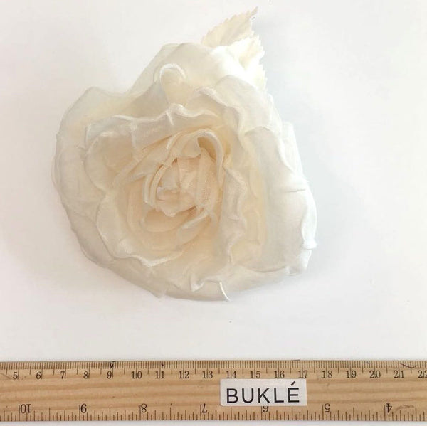 Bridal Wedding Dress SILK Flower Accessory Millinery Hair Pins Brooch Sash - buklefabrics