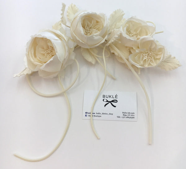 Wedding Dress Accessory Silk Corsage Flower Bridal Hair Pin Millinery Brooch - buklefabrics