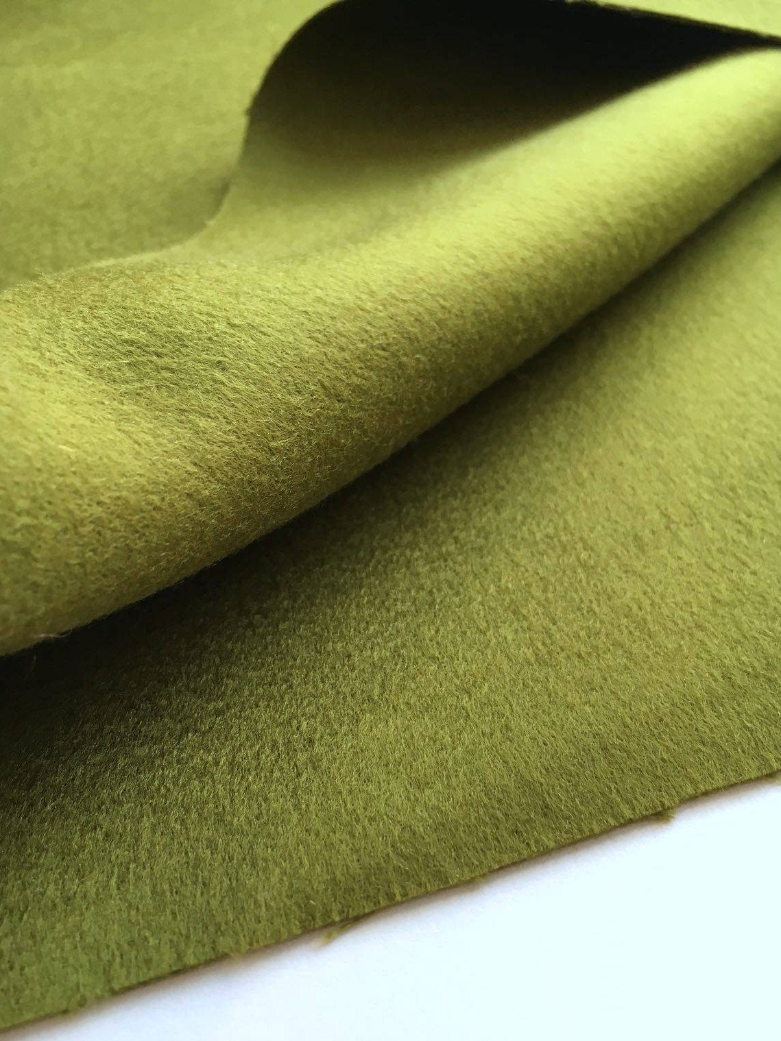 Pure CASHMERE Wool Coat Fabric Green - buklefabrics