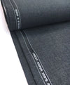 Fine WOOL suit fabric charcoal grey Super 120 dress making material - buklefabrics