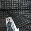 Black Jacquard Fabric for Raincoat Trench Coat by Ungaro houndstooth pattern - buklefabrics