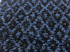 Boucle Tweed Fabric Black & Dark Blue Lurex diamond pattern 1.6 yd - buklefabrics