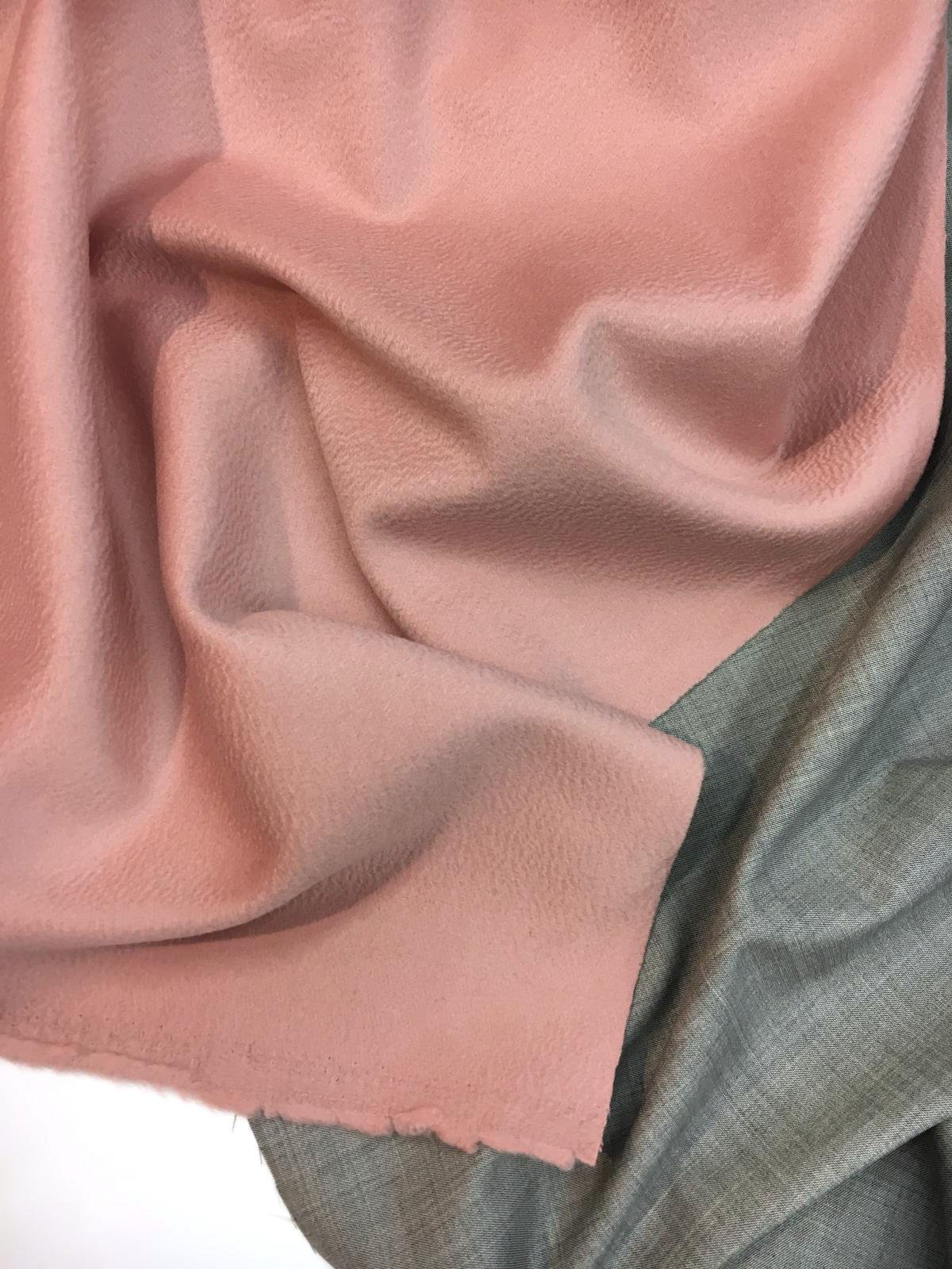 CASHMERE Wool fabric dusty rose pure wool winter coat material - buklefabrics